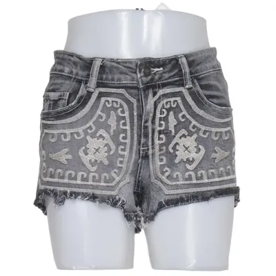 Denim shorts (Grijs) van Broken Arrow Katoen, Elastaan