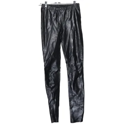 Pantalon en cuir (Noir) de Utzon Coton, Élasthane, Cuir