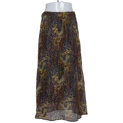 Långkjol (Svart, Flerfärgad) från One Step Metallfiber, Polyester, Viskos