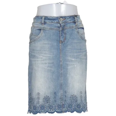 Spijkerrok (Blauw) van Cream Katoen, Elastaan