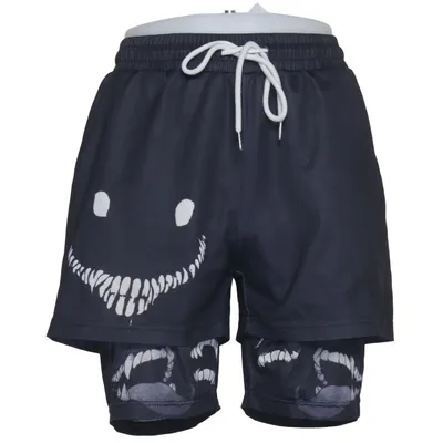 Sports shorts (Black) from Romwe Elastane, Polyester