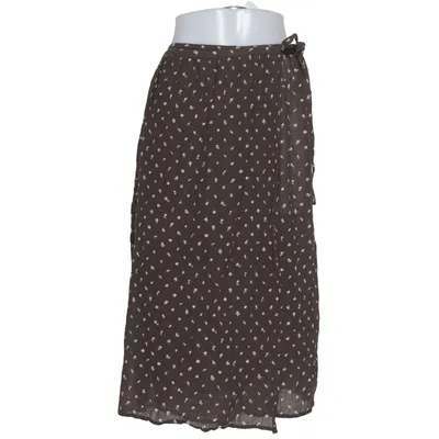 Slå om-nederdel (Brun, Hvid) fra MaxMara Bomuld, Linned