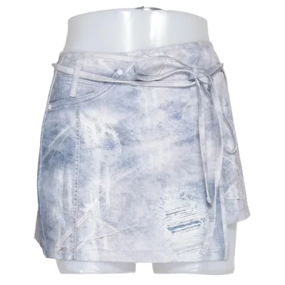 Wrap skirt (Gray, White) from YUSE Elastane, Polyester