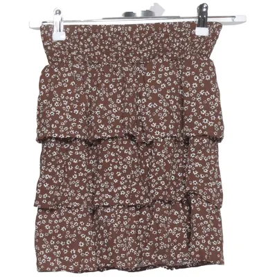 Kjol (Brun, Vit) från Lindex Kids Polyester, Viskos