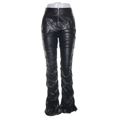 Byxor (Svart) från Shein Polyester, Polyuretan