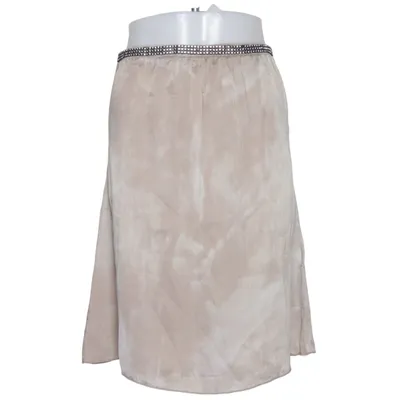 Rok (Beige) van Met Elastaan, Zijde