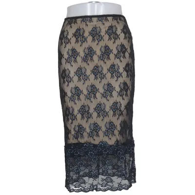 Jupe (Noir, Beige, Bleu) de Vicky Martin Élasthane, Polyamide, Polyester, Viscose