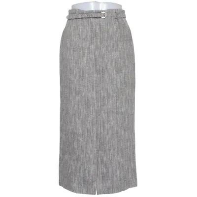 Nederdel (Grå) fra MaxMara Bomuld, Linned, Polyamid, Silke, Viscose