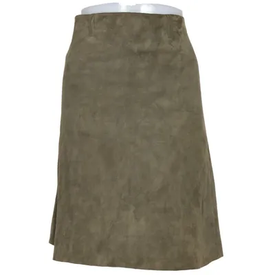 Jupe en cuir (Vert) de Rabens Saloner Cuir