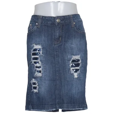 Jupe en jean (Bleu) de Miss Sporty Coton, Élasthane