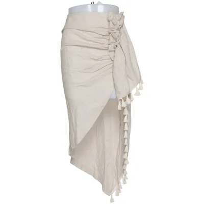 Jupe portefeuille (Beige) de Trendyol Coton, Lin, Polyester, Viscose
