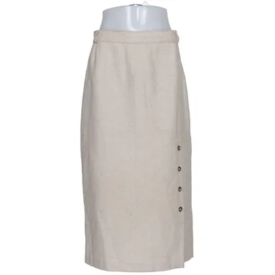 Wrap skirt (Beige) from Jaqueline Line Polyester, Wool