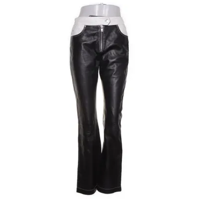 Leren broek (Zwart, Wit) van Stand Studio Polyester