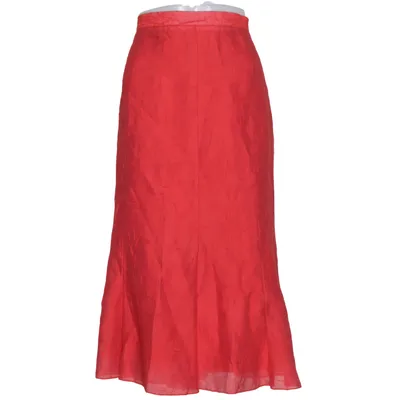 Jupe longue (Rouge) de Godske Acétate, Lin, Polyester, Viscose