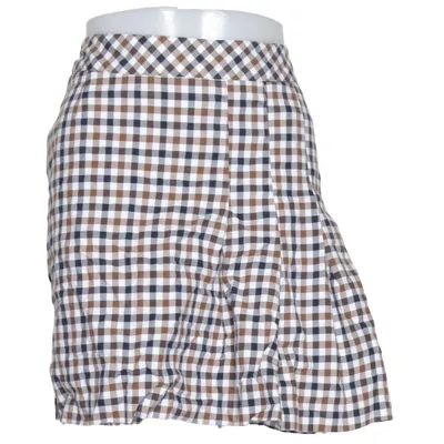 Kjol (Brun, Blå, Vit) från Aquascutum Bomull, Elastan, Polyester