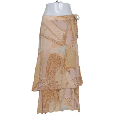 Slå om-nederdel (Beige, Flerfarvet) fra Yaya Women Polyester, Viscose
