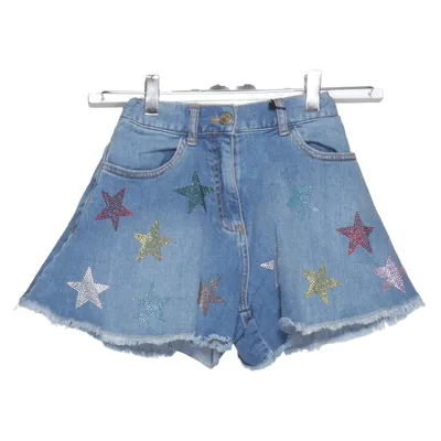 Short en jean (Bleu, Multicolore) de Monnalisa Coton, Élasthane