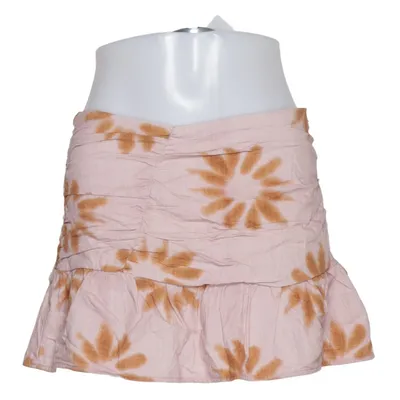 Skirt (Pink, Brown) from Pacific Republic Pull & Bear Cotton, Viscose