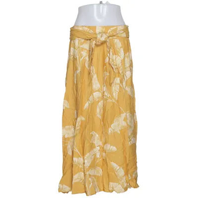 Maxi nederdel (Gul, Hvid) fra H&M Linned, Viscose