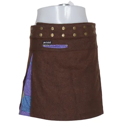 Wrap skirt (Brown, Multicolored) from Moshiki