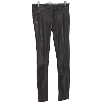 Pantalon en cuir (Gris) de J Brand Coton, Élasthane, Cuir