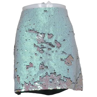 Jupe (Vert, Violet) de Zara W&B Collection Polyester
