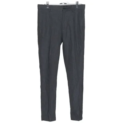 Stoffhose (Grau) von H&M Baumwolle, Leinen
