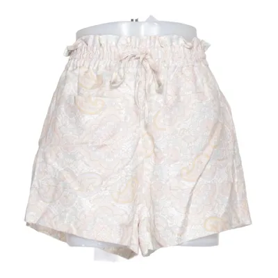 Shorts (Beige, Flerfarvet) fra By Malina Bomuld, Linned, Viscose