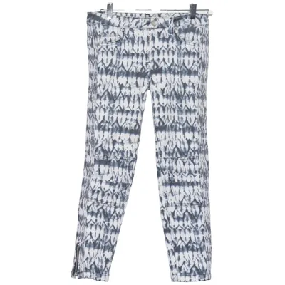 Jeans (Blue, White) from Isabel Marant pour H&M Cotton, Elastane