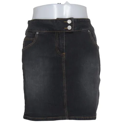 Jeansnederdel (Sort) fra Cue Bomuld, Elastan, Polyester