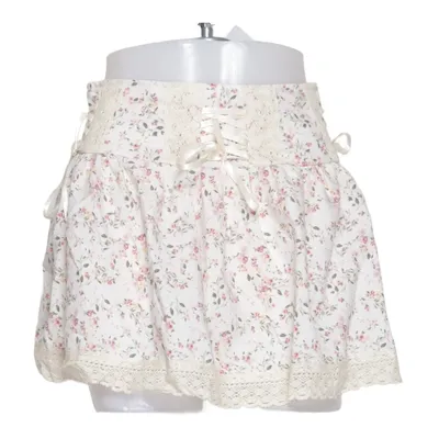 Jupe (Blanc, Rose, Vert) de Romwe Élasthane, Polyester