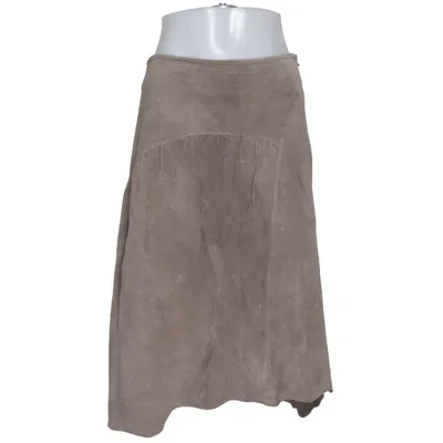 Läderkjol (Beige) från Greenhouse Skinn, Polyester