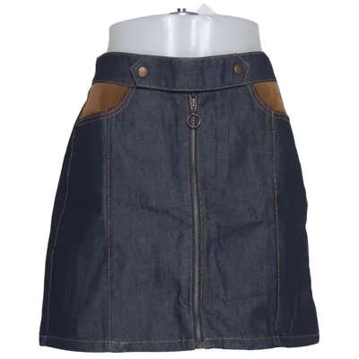 Denim skirt (Blue, Brown) from Zara Basic Denim Cotton