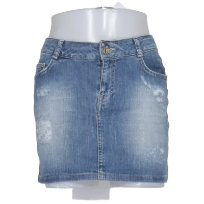 Jupe en jean (Bleu) de Denim by Lindex Coton, Élasthane