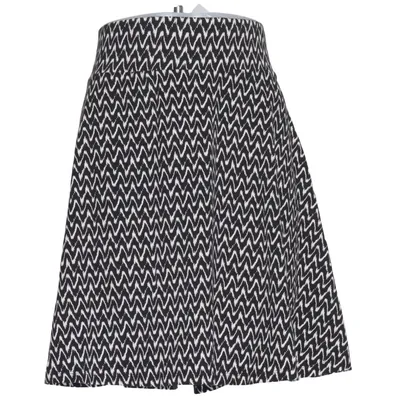 Skirt (Black, White) from Montego Cotton, Elastane
