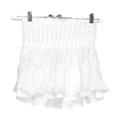 Kjol (Vit, Silverfärgad) från Gina Tricot Metallfiber, Polyester, Viskos