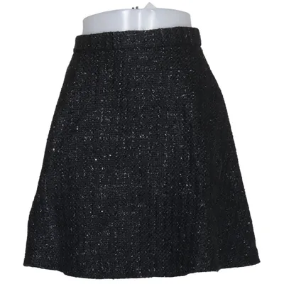 Jupe (Noir, Argent) de Motivi Acrylique, Coton, Polyamide, Polyester, Viscose, Laine