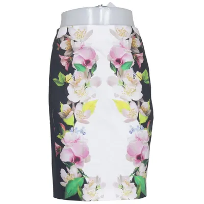 Skirt (Black, White, Multicolored) from Ted Baker Cotton, Elastane, Polyester