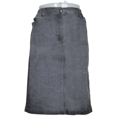 Jeanskjol (Grå) från Amalia Bomull, Elastan, Polyester