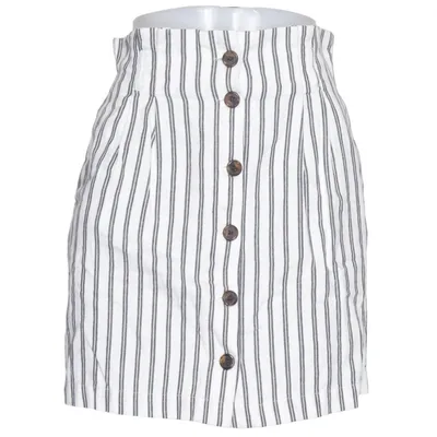 Kjol (Vit, Svart) från L.O.G.G by H&M Bomull, Linne, Polyester, Viskos