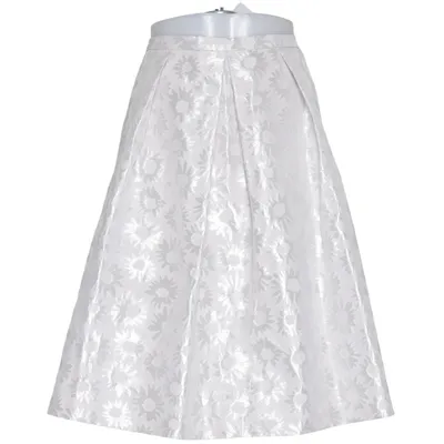 Rok (Beige, Zilver) van Taifun Katoen, Metallvezel, Polyester