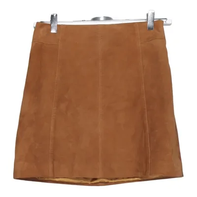 Leather skirt (Brown) from Sud Express Cotton, Leather, Polyester