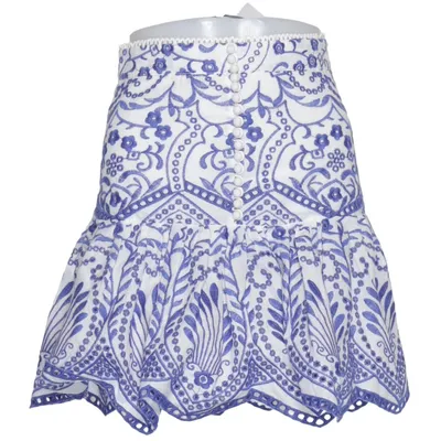 Rok (Wit, Blauw) van Zara Katoen