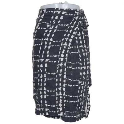 Wrap skirt (Black, White) from Purdey Linen, Silk