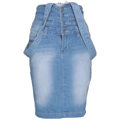 Jupe en jean (Bleu) de Vs. Miss Coton, Élasthane