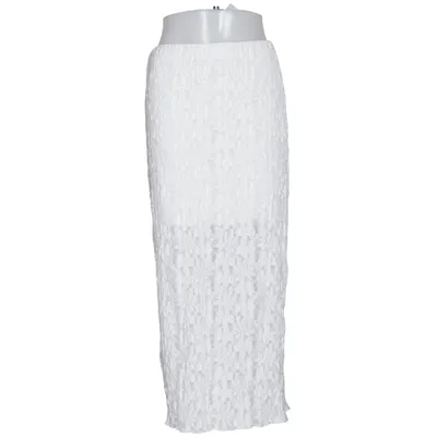 Maxi nederdel (Hvid) fra Gina Tricot Elastan, Polyester