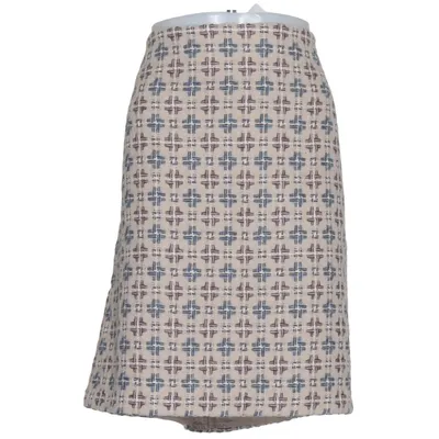 Skirt (Beige, Multicolored) from Carla F Acrylic, Polyester, Wool
