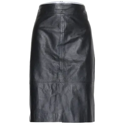 Lædernederdel (Sort) fra H&M Læder, Polyester