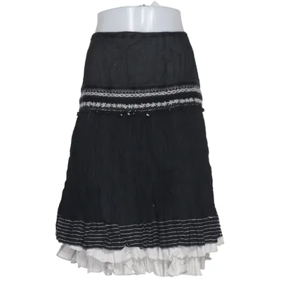 Skirt (Black, White) from Dranella Cotton, Metallic fiber
