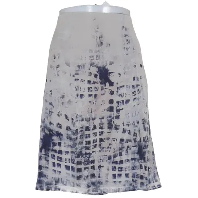 Rok (Blauw, Grijs) van René Lezard Acetaat, Polyester, Zijde
